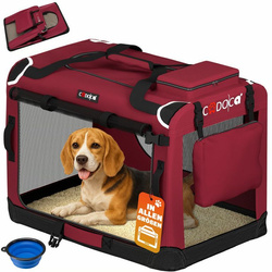 TORBA TRANSPORTOWA TRANSPORTER DLA PSA KOTA  XXL 92x64x64 Bordowy