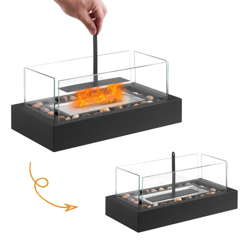 BIOKOMINEK WOLNOSTOJĄCY STOŁOWY DO DOMU OGRODU TARAS 35x18x15 cm