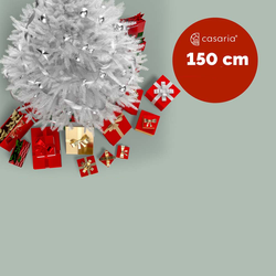 CHOINKA SZTUCZNA BIAŁA 150 CM DRZEWKO ŚWIĄTECZNE ZE STOJAKIEM