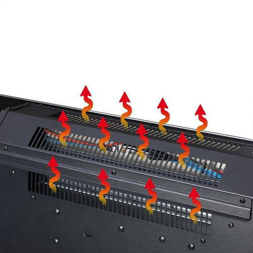 KOMINEK ELEKTRYCZNY ŚCIENNY GRZEJNIK PILOT CZARNY