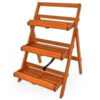 KWIETNIK DRABINA KWIATOWA NA KWIATY ZIOŁA 3 PÓŁKI