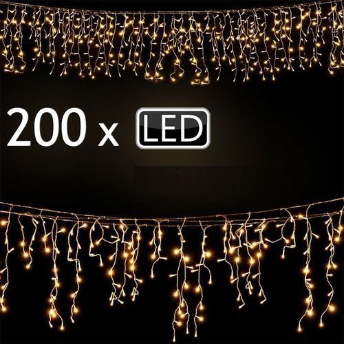LAMPKI ŚWIĄTECZNE 10m 200LED OZDOBY CHOINKOWE 