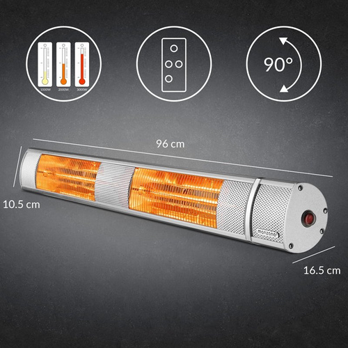PROMIENNIK CIEPŁA LAMPA GRZEJNIK TARASOWY 3000W