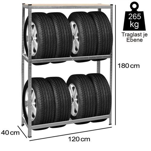 STOJAK REGAŁ NA OPONY FELGI  KOŁA DO GARAŻU 795KG