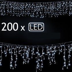 LAMPKI ŚWIĄTECZNE 10m 200LED OZDOBY CHOINKOWE 