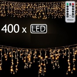 LAMPKI ŚWIĄTECZNE 400LED OZDOBY CHOINKOWE PILOT