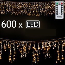 LAMPKI ŚWIĄTECZNE 600LED OZDOBY CHOINKOWE PILOT