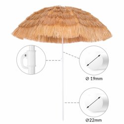 PARASOL OGRODOWY HAWAJSKI POCHYLNY ŚREDNICA 160CM